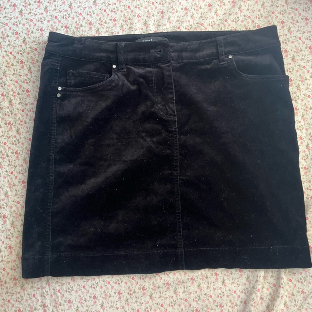 Black velvet mini skirt White House black market